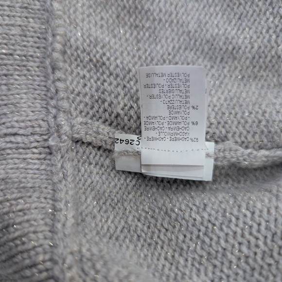 Brunello Cucinelli Cashmere Zip Cardigan NWT  Gray Sparkle Y2K Made In Italy - Picture 4 of 15
